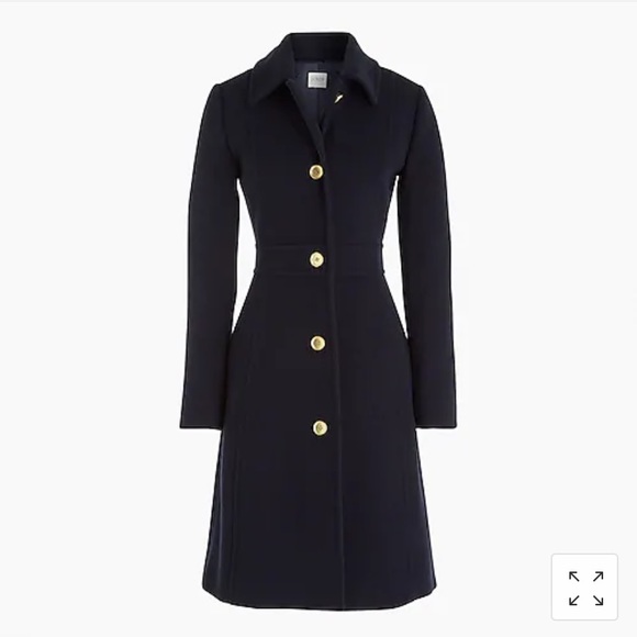 J. Crew Factory Jackets & Coats Navy Wool Blend Lady Coat J Crew